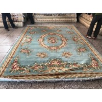 Китайский шерстяной ковер 0054038 Бирюзовый
